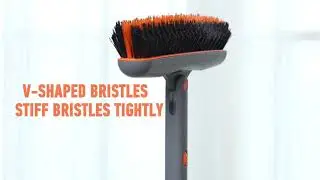 Grout Brush with Long Handle   Upgrade 180Rotation Tile Grout Cleaning Tool V Shape