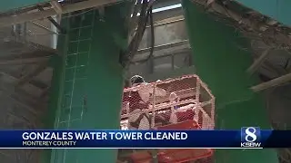 Gonzales water tower restoration underway