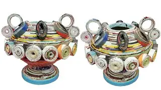 Newspaper Flower Vase DIY Newspaper Crafts  Best out of Waste (LifeStyle Designs Unique Idea)