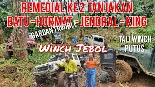 OFFROAD TANJAKAN EKSTREME WINCH SAMPE JEBOL | 3 MOBIL TROUBLE BACKTRACK
