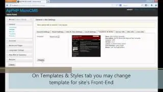 ApPHP MicroCMS General Settings