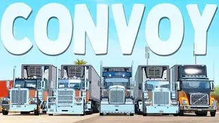 NEW - Official American Truck Simulator Multiplayer - Convoy Mode Gameplay in ATS
