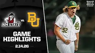 New Mexico State vs. Baylor Highlights (2.14.26) | 2026 Big 12 Baseball