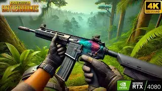This Rifle Has No Recoil In PUBG PC | Erangel SQUAD GAMEPLAY TOP1 | High graphics gameplay 4K