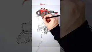 Speed drawing Spider-Man: Into the Spider-Verse ✍🕸 #shorts #drawing #spiderman