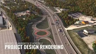 Grading work at the I-70/I-64 interchange-Improve I-70 Warrenton to Wentzville project