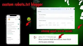 custom robots.txt blogger || sitemap google search console