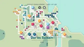 Mini Motorways Dar Es Salaam Daily Map (1 Motorway+Fixed Colours Are Circles)
