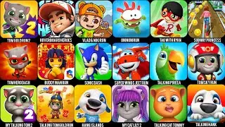 Talking Tom Gold Run 2,Buddy Man Run,Hoverbord Heroes,Super Wings Jeet Run,Subway Princess&hellip;.
