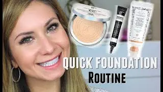My Quick Powder Foundation Routine SPF 50 & How I Apply IT Cosmetics Concealer without looking Cakey