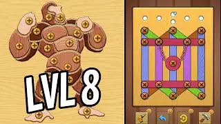 🏅 NUTS & BOLTS 3D: Screw Master 🤪 Level 8 🧩 Gameplay Walkthrough - REMASTERED