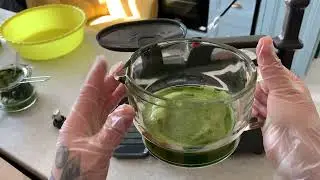 Черновой тест отжима подорожника в двухшнековой соковыжималке Tribest Green Star Pro