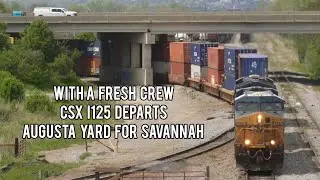 CSX I125 Departs Augusta Yard for Savannah,  Augusta,  Georgia - 03-29-2025