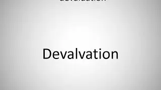 How to say devaluation in German? (Devalvation)