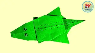 Easy Paper Crocodile - How to make cute origami Crocodile