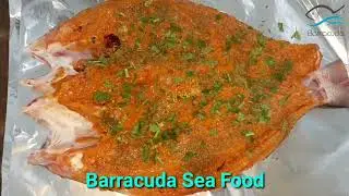 Arabian #restaurant Style | Barracuda #seafood | Baked Oven fish | سمك مشوي الفرن