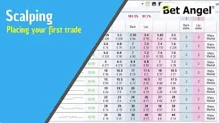 Использование Bet Angel — экран в один клик — размещение вашей первой сделки