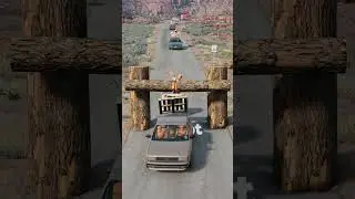 Cars Log Trap Crash &ndash; BeamNG.drive