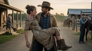She Couldn't Move Another Inch Forward, The Cowboy Picked Her Up And Said 