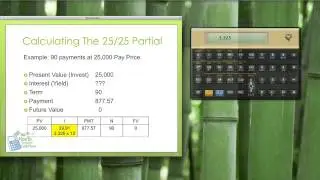 Calculating Note Investments Using A Partial