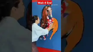 A Woman Art Design Horse/#americangottalent #talent #magic#shorts#agt