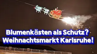 Weihnachtsmarkt Karlsruhe! Blumenk&auml;sten als Schutz? #karlsruhe #weihnachtsmarkt 
