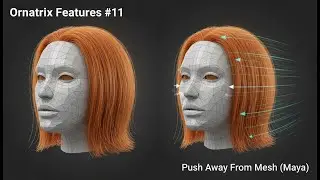 Ornatrix Features #11 - Push Away From Mesh for Edit Guides in Maya.