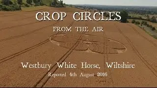 Crop Circles from the Air:  Westbury White Horse, Wiltshire. 4th August 2016