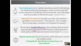 TextWorldExpress: Simulating Text Games at 1 Million Steps per Second (Demo Video)