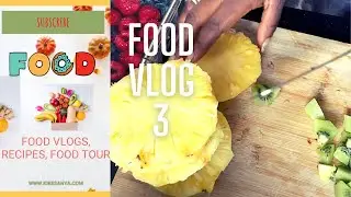 FOOD VLOG 3//FRUIT SMOOTHIE AND GROCERY CLEANING ROUTINE.