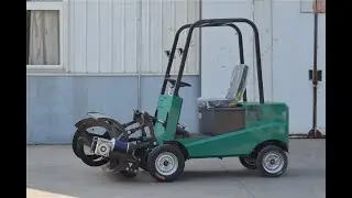 Dairy Cow Farm Use Electric Feed Pusher With 48V/60V Lithium Battery