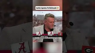 Pat McAfee picks Alabama (-105) & hypes up the crowd 👀 #shorts