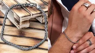 Sterling silver chain bracelet for men steampunk jewelry | Emmanuela&reg;