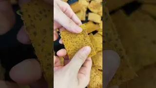 4th product from making soy milk - Murukku flavour okara chips 无糖无粉豆渣脆饼！