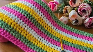VERY EASY⚡️VERY BEAUTİFUL Crochet Stitch Baby blanket,vest, sweater, cardigan  Pattern for beginners