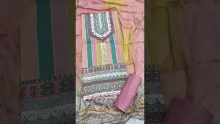summer wear pakistani lawn muslin suit with thread work #lacesworksuit #fashion #embroidery#ytviral