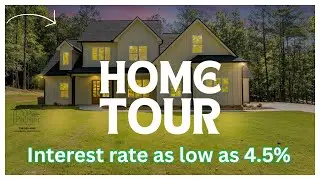 Full Home Tour | $665K Lakefront Modern Farmhouse in Jackson GA | 4.5% Interest Rate Offer!