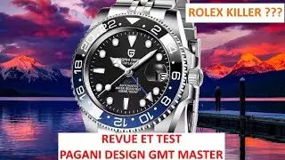 Montre Pagani Design GMT Master mieux qu'une Rolex GMT Master Batman - Revue, Test et Avis