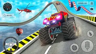 Mega Ramp Monster Truck Stunt Racing - Extreme Car Stunt Driver Simulator - Android Gameplay
