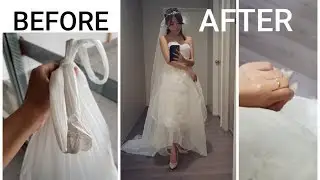 MAKING A WEDDING DRESS OUT OF TRASH BAG