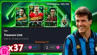 Free Epic Card! 🎉🎁 X37 Treasure Link Pack Opening! In eFootball 2026.........