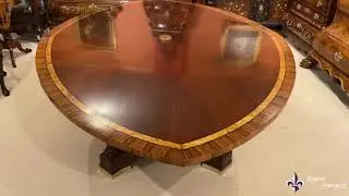 Vintage Large Oval Flame Mahogany Jupe Dining Table