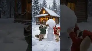 Life With A Raccoon /アライグマとの生活#racoon #アライグマ #animals #小動物#snowman #snow