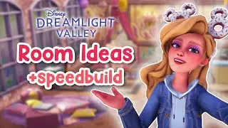 Finally Decorating my House!🏠Speedbuild + Inspiration 🏰 Disney Dreamlight Valley
