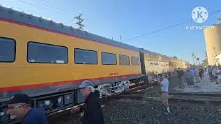 4014 Big Boy Through Watseka IL and Union Pacific Mixed Freight in Woodland IL