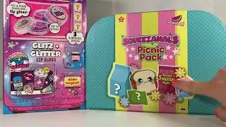 Vendees Surprise DIY Glitz & Glitter Lip Gloss Surprise Pack  & Squeezamals Picnic Pack Unboxing