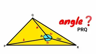 Can you find size of angle PRQ. triangle? | (Fun Geometry Problem) | #math #maths | #geometry