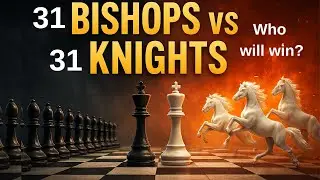 31 Black Bishops vs 31 White Knights | Epic Chess Simulation & Strategy Battle