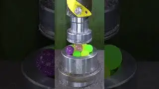 Crushing Crayons and Balls With Hydraulic Press 🤩 #hydraulicpress #crushing #satisfying #viral