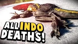 Jurassic World Evolution - INDORAPTOR DEATH BY ALL DINOS - All Indo Death Sequences - JWE Gameplay